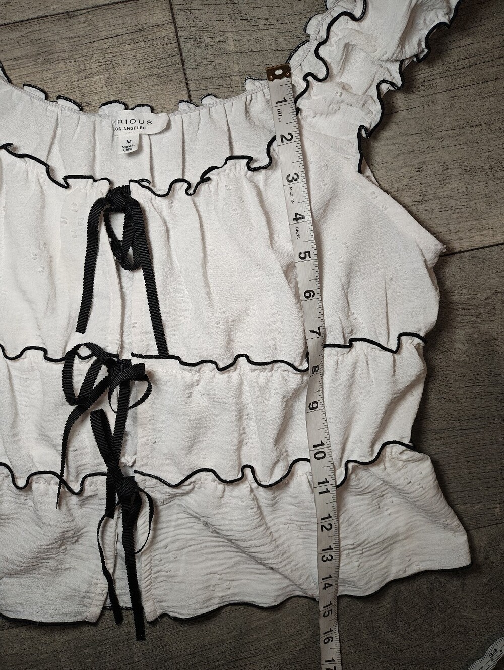 Kirious Los Angeles Cottagecore Maidens Tie Front Top. - Picture 9 of 12